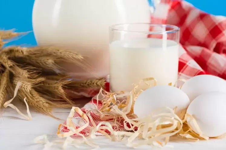 Les œufs et le lait conviennent à la consommation